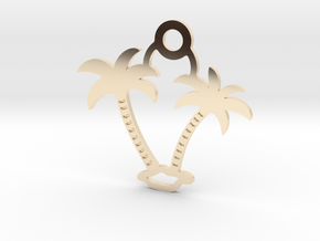 Palm Trees Pendant in 14K Yellow Gold