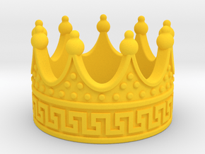 MAGNIFICENT CROWN RING -50% OFF in Yellow Processed Versatile Plastic: 4.5 / 47.75