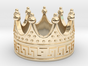 MAGNIFICENT CROWN RING -50% OFF in 14k Gold Plated Brass: 5.5 / 50.25