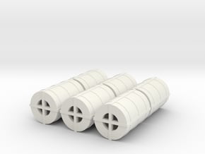 OO Gauge Steel Coil pack of 6 in White Natural Versatile Plastic