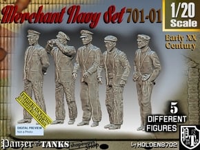 1/20 Merchant Navy Set 701-01 in White Natural Versatile Plastic