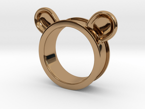 Bear ears ring size6 in Polished Brass