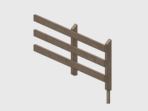 Wood Rail Fence - 2R (2 ea.) in White Natural Versatile Plastic: 1:87 - HO