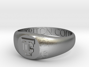 Triton Signet Size US 13 in Natural Silver