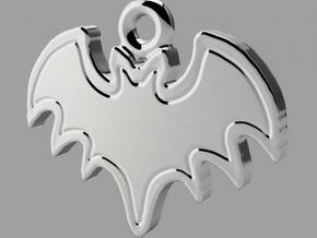 Bat Charm / Pendant in Natural Silver