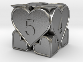D6 Balanced - Hearts in Natural Silver