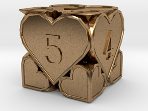 D6 Balanced - Hearts in Natural Brass