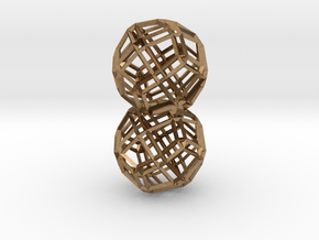 Necklace - Wire Balls in Natural Brass (Interlocking Parts)