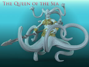 The Queen of the Sea in White Natural Versatile Plastic