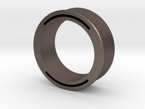 nfc ring 2 -size8 in Polished Bronzed Silver Steel