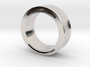 nfc ring 2 -size8 in Rhodium Plated Brass