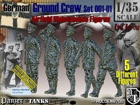 1/35 German Ground Crew SET001-01 in Tan Fine Detail Plastic