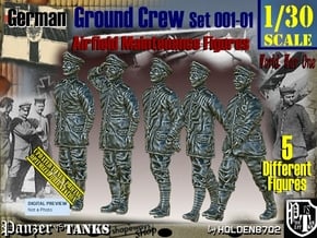 1/30 German Ground Crew SET001-01 in White Natural Versatile Plastic