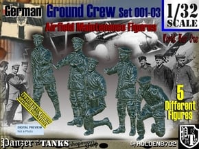 1/32 German Ground Crew SET001-03 in White Natural Versatile Plastic