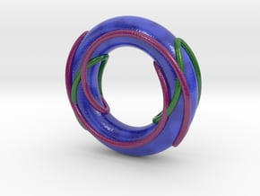 Color Prime Link 6^2_3 on a Torus in Glossy Full Color Sandstone