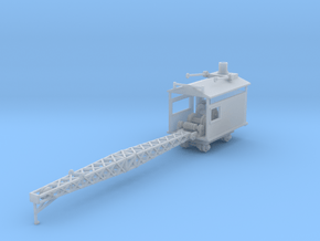 Logging rail car mounted crane Z scale in Tan Fine Detail Plastic