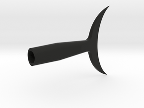 Large Fork Medieval Arrow Head in Black Natural Versatile Plastic