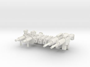 Combat Weapon Pack V2 for Playmobil figures in White Natural Versatile Plastic