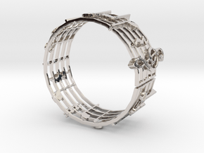 Music Bracelet in Rhodium Plated Brass
