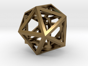 Iso Cube in Polished Bronze (Interlocking Parts)