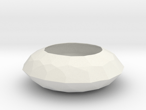 Diamond Bowl in White Natural Versatile Plastic