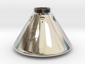 Orion Space Capsule in Rhodium Plated Brass