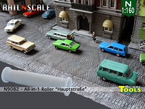 All-in-1 Roller Hauptstraße (N 1:160 - TT 1:120) in Smooth Fine Detail Plastic