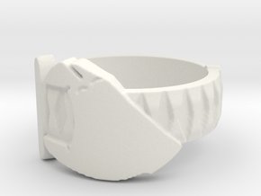 Sword in Hand Ring (Plastic) in White Natural Versatile Plastic: 5 / 49