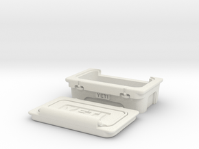 Half YETI Cooler Tundra 1.10 Scale 50mm wide 2 pie in White Natural Versatile Plastic