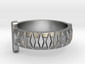 Katana Sword Ring (Precious Metal) in Natural Silver: 5 / 49