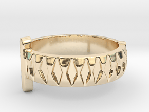 Katana Sword Ring (Precious Metal) in 14k Gold Plated Brass: 5 / 49