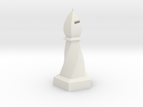 Geometric Chess Set Bishop in White Natural Versatile Plastic