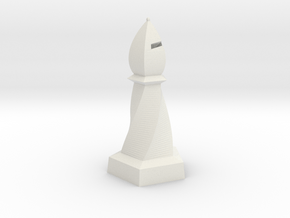 Geometric Chess Set Bishop in White Premium Versatile Plastic