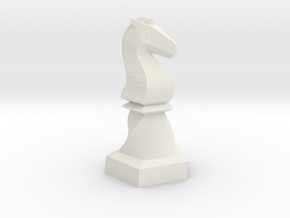 Geometric Chess Set Knight in White Natural Versatile Plastic