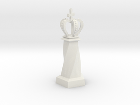 Geometric Chess Set King in White Natural Versatile Plastic