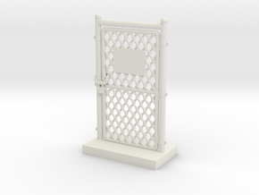 Chain Link Gate in White Natural Versatile Plastic