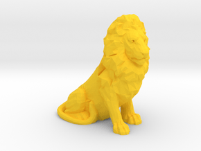 1/48 Sitting Lion for Diorama in Yellow Processed Versatile Plastic