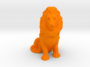 1/24 Male Lion Sitting Pose in Orange Processed Versatile Plastic