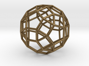 Rhombicosidodecahedron Precious Metals 1" in Natural Bronze