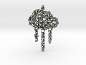 Rainy Pendant in Polished Silver (Interlocking Parts)