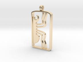 Nazca Lines Pendant,Spider in 14K Yellow Gold