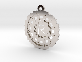 Magic Letter R Pendant in Rhodium Plated Brass