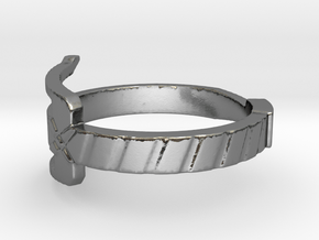 Sai Ring (Precious Metal) in Polished Silver: 5 / 49