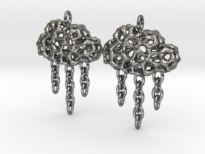 Rainy Earrings in Polished Silver (Interlocking Parts)