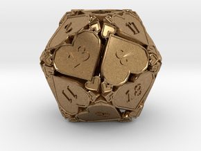 D20 Balanced - Hearts in Natural Brass