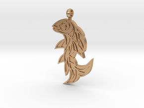 Shard Fish Pendant (inverted) in Natural Bronze