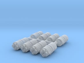 1/270 Rocket Pods (8) in Tan Fine Detail Plastic