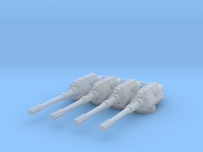 1/270 Large Single Cannons (4) in Tan Fine Detail Plastic