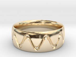 Sine Wave Ring in 14K Yellow Gold: 6 / 51.5