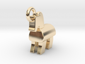 Trojan Horse Pendant in 14K Yellow Gold